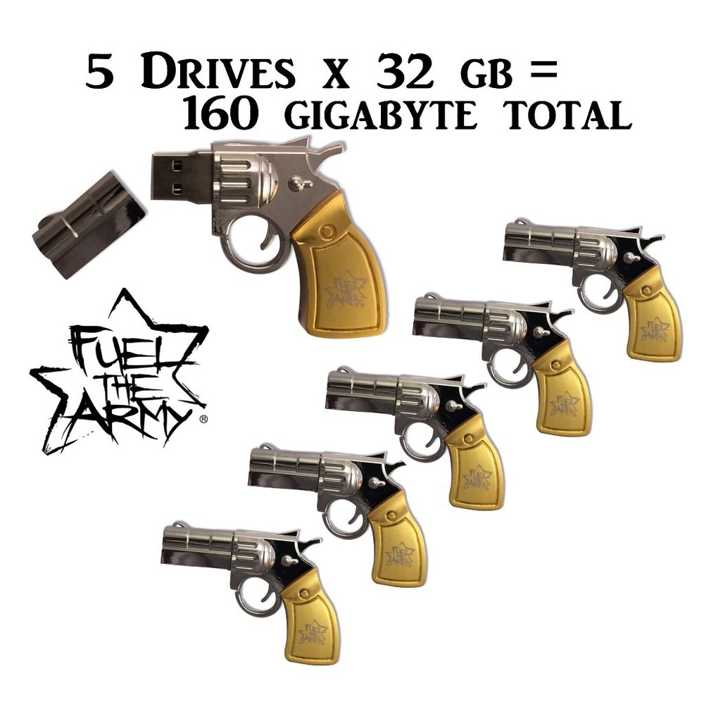 5 USB/FLASH DRIVES, 32 GB EACH, TOTAL 160 GIGABYTES
